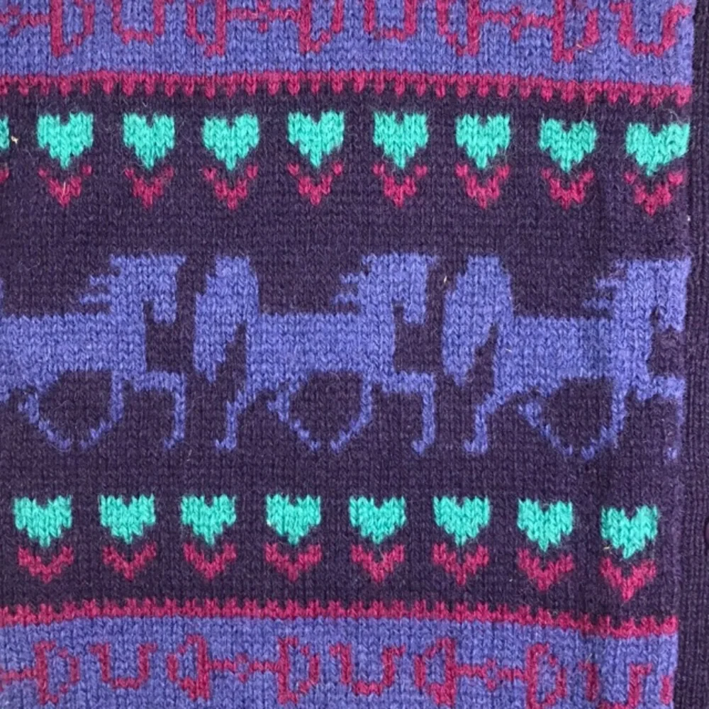 Vintage Kristy Miller Wool Sweater With Horses 🐎 - Picture 3 of 7